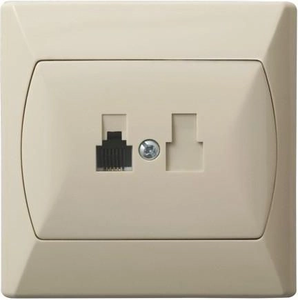 Ospel Akcent single telephone socket RJ11