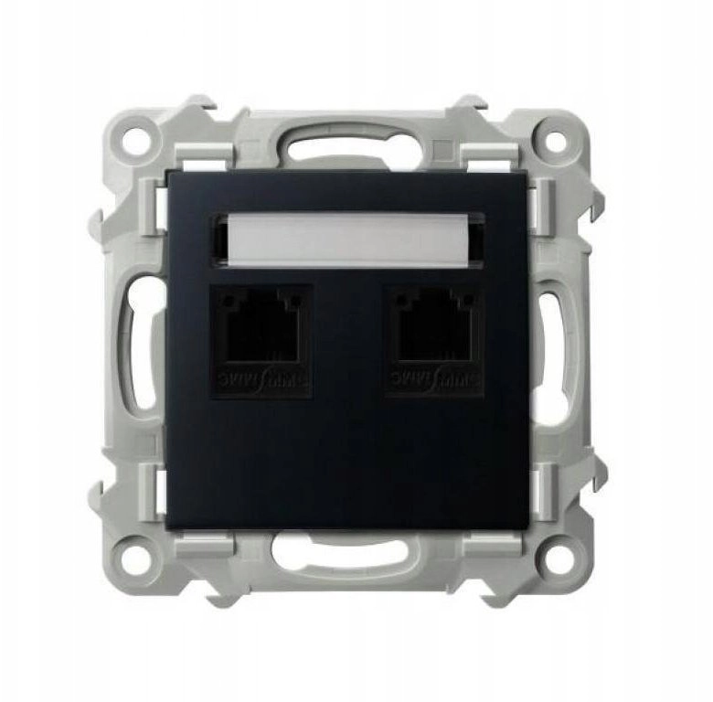 SZAFIR Double independent telephone socket  black