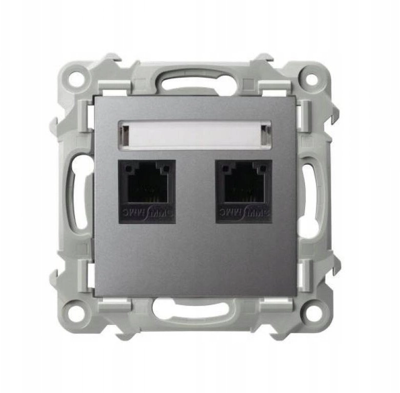 SZAFIR Double independent telephone socket  matt