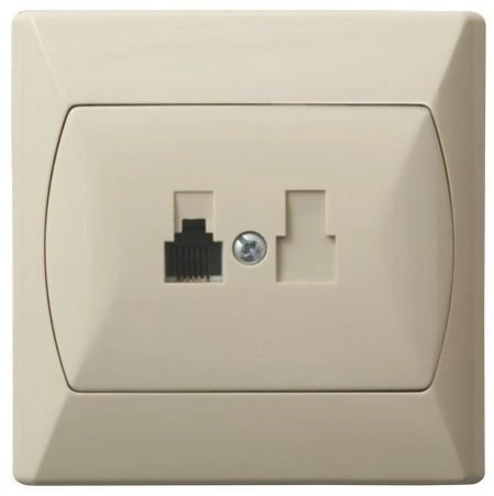 SAPPHIRE Double independent telephone socket cashmere