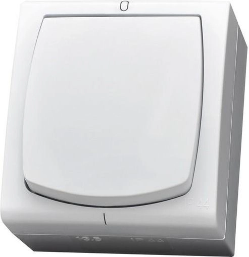 Ospel Two-pole Madera switch  hermetic  white