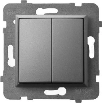 Ospel Double stair switch  matt gray