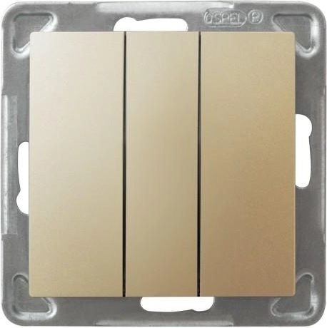 Ospel Triple connector Impresja gold metallic