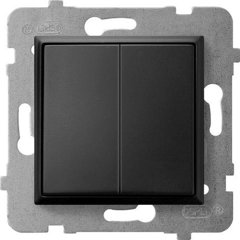 Ospel Aria double button black metallic
