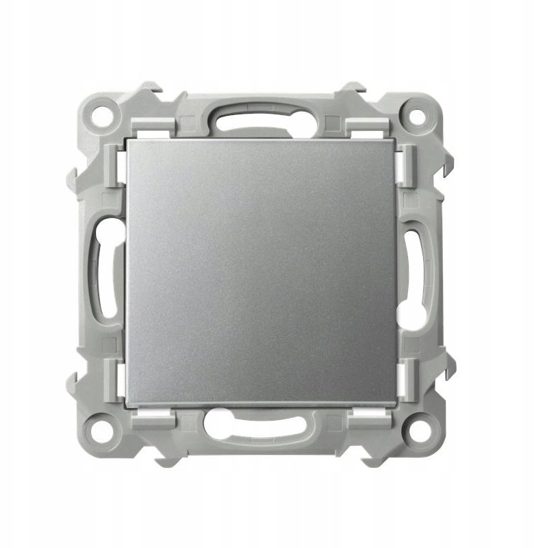 Ospel SZAFIR Silver single-pole switch ŁP-1Z/m/18
