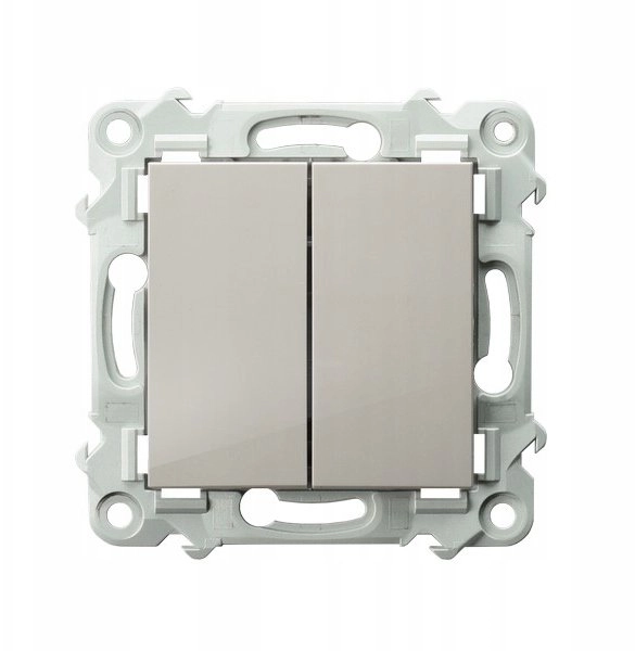 Ospel Two-group beige candlestick switch ŁP-2Z/m/83