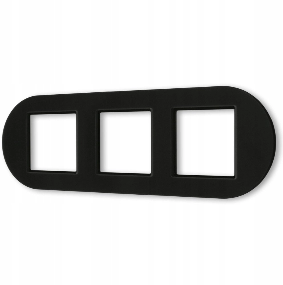Ospel ARIA Triple oval frame black