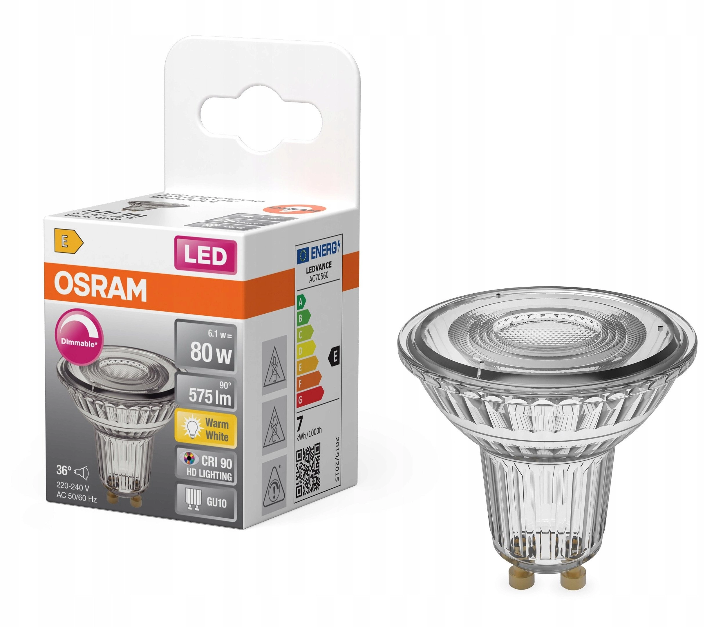 LAMP PAR16 6.1/8.3W GU10