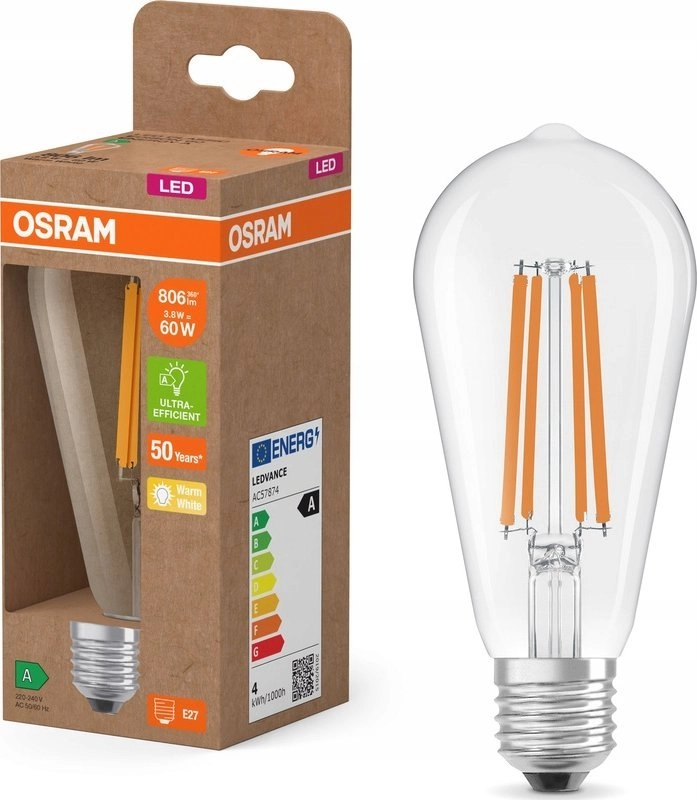 BULB LED ST64 E27 4W 830