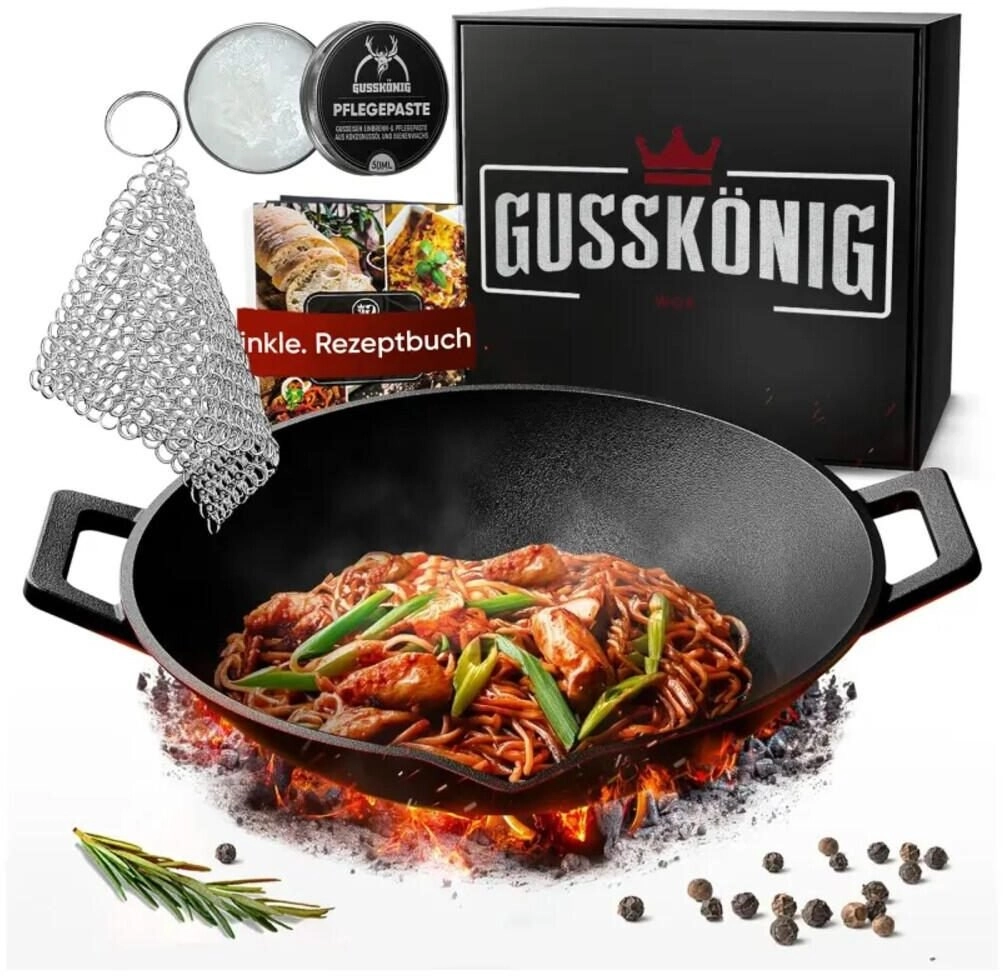 Gusskönig Seasoned Wok Pan 36cm Var