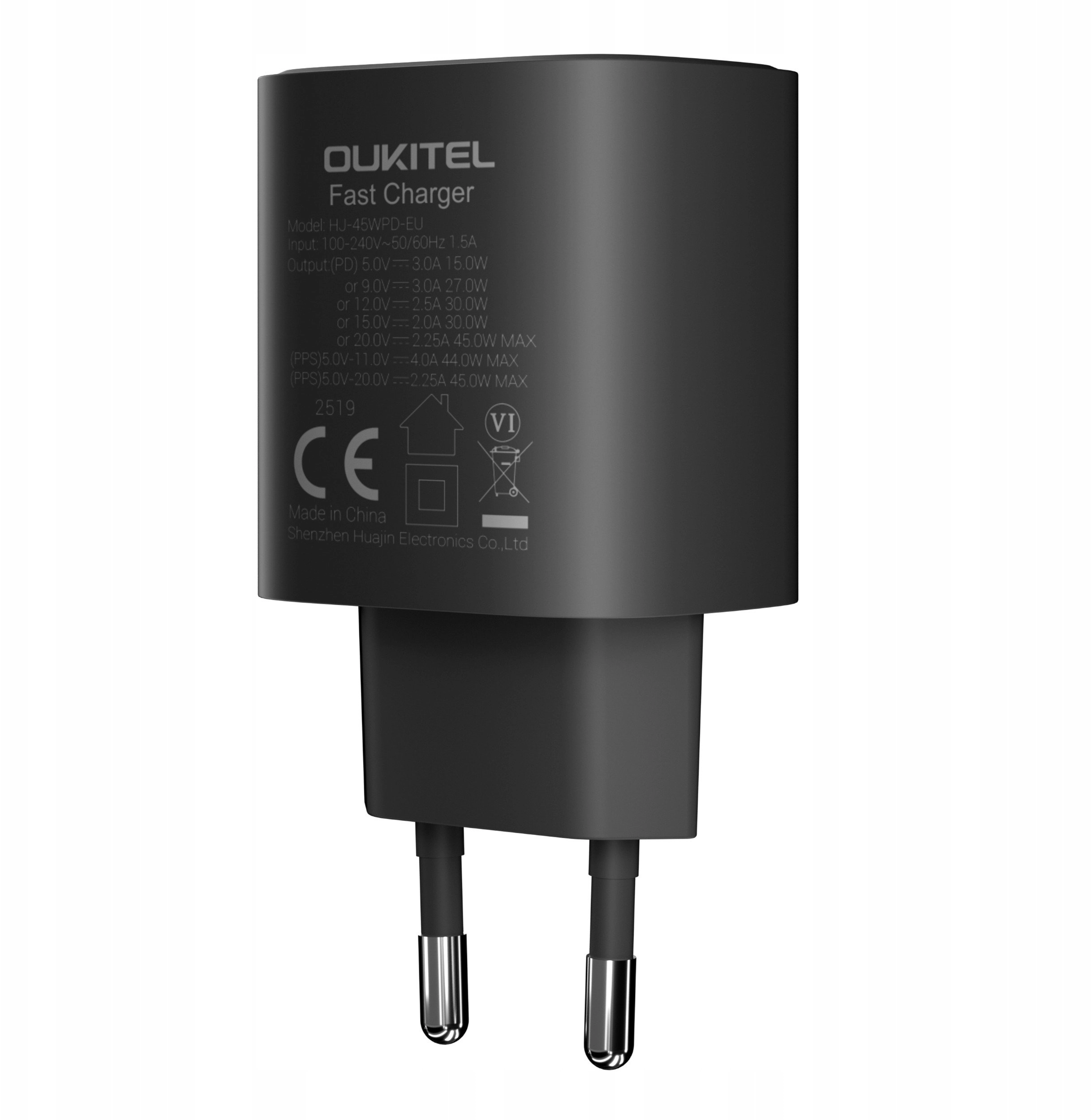 Wall Charger 45W USB-C Black 5903719147965