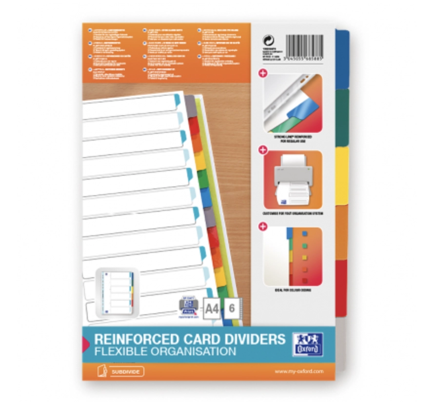 Oxford 100204976 divider Multicolour 6 pc(s)