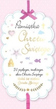PASSION CARDS DL baptism card  pink