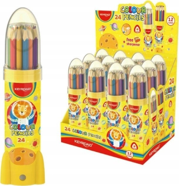 PBS Connect Triangular pencil crayons 24