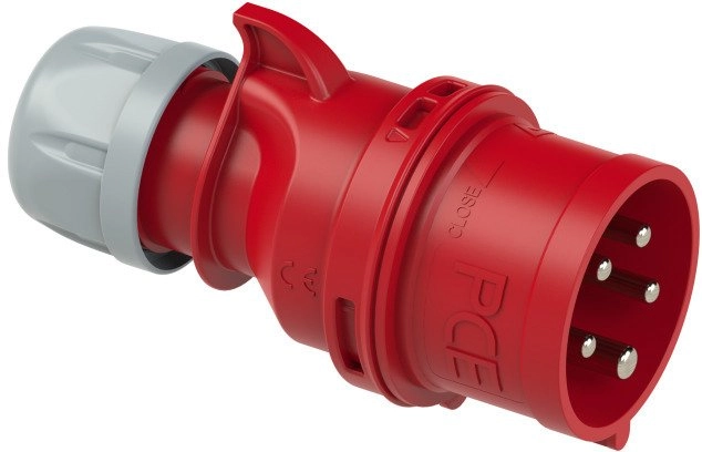 Portable socket 16A 4P 400V red