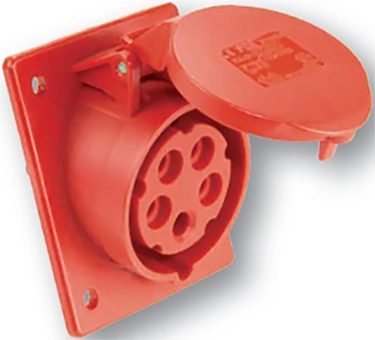 PCE Angled panel socket 16A 5P
