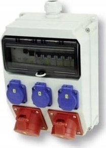 PCE Stationary switchboard ADAMÓW 32A/5P 16A/5PxC16