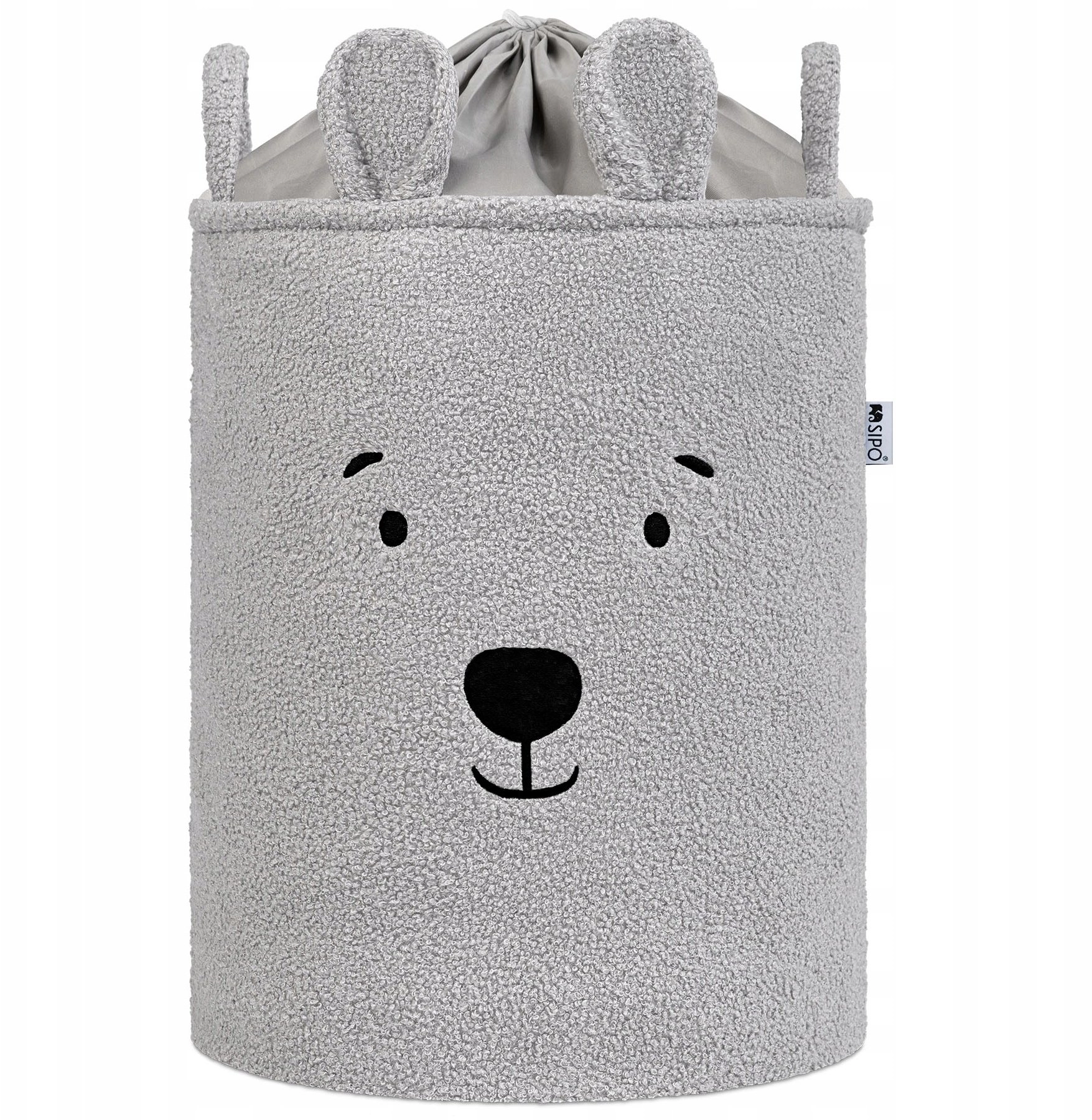SIPO-BB05 SOFT BEAR BASKET  GRAY 5904717761702