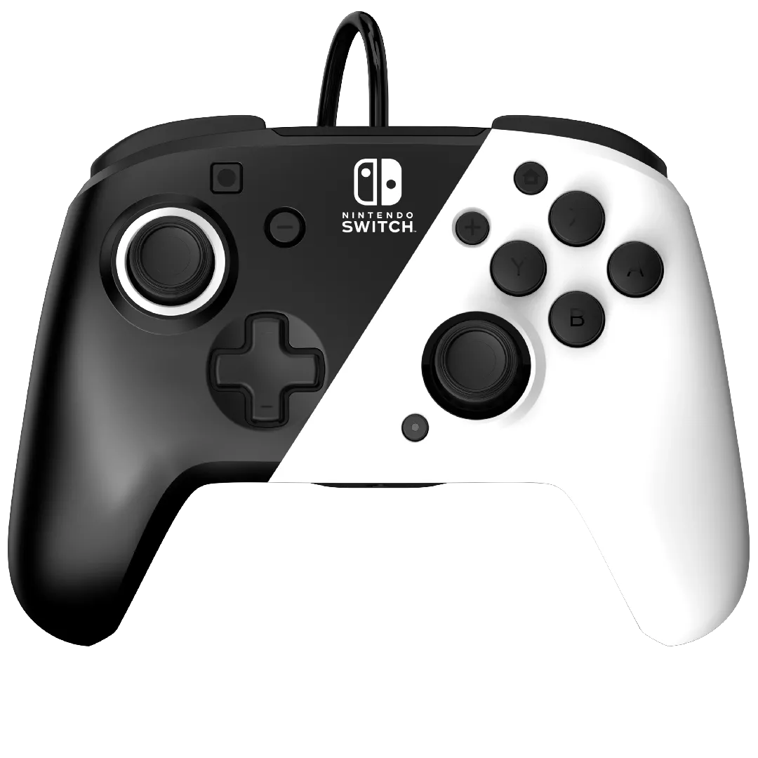 PDP OLED Rematch Melns, Balts USB Spēļu paliktnis Analogā / digitālā Nintendo Switch, Nintendo Switch OLED