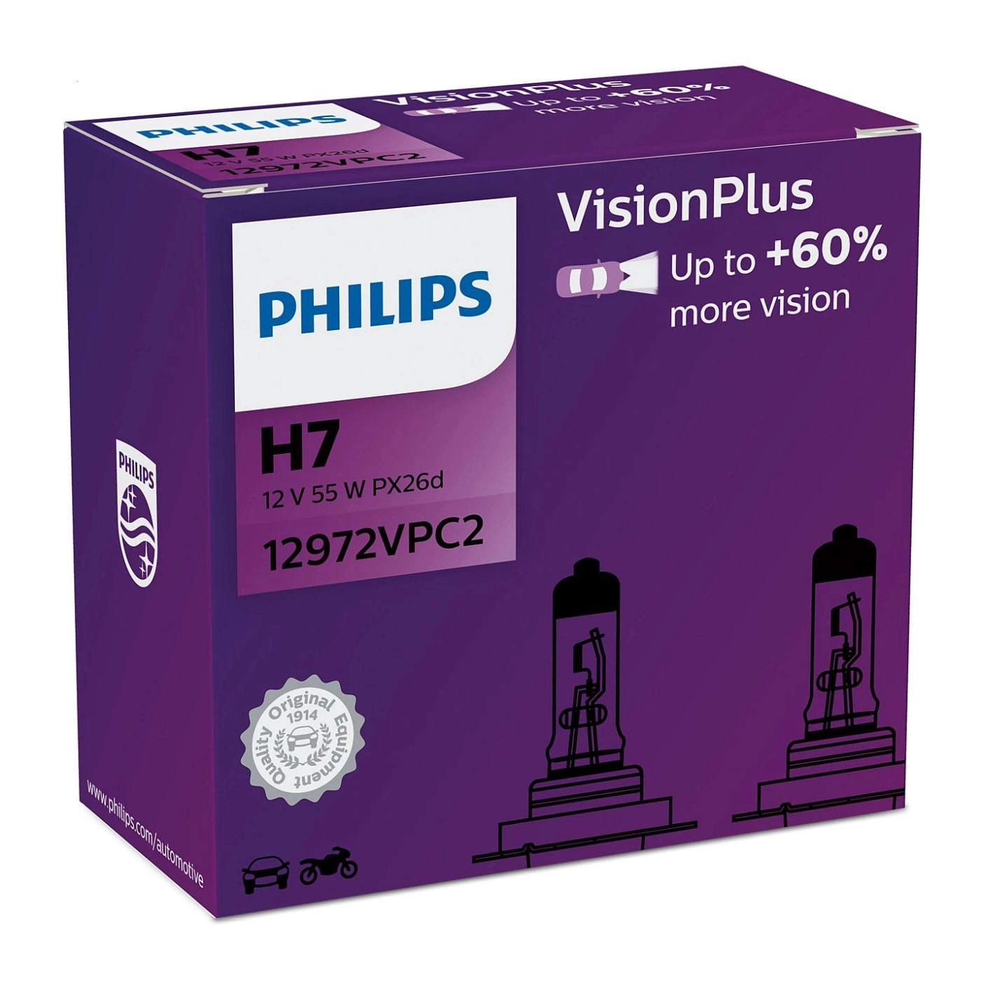 Bulb (carton 2pcs) H7 12V 55W