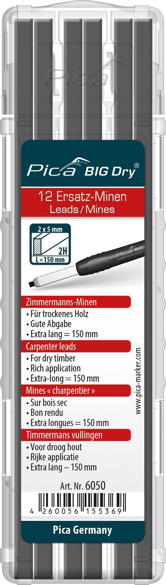 Pica BIG DRY Refills Carpenters 2H