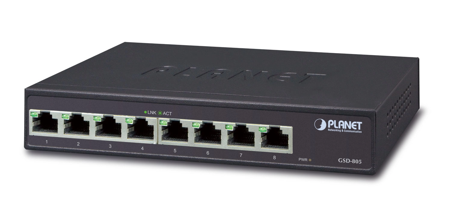 PLANET GSD-805 Unmanaged Gigabit Ethernet (10/100/1000)