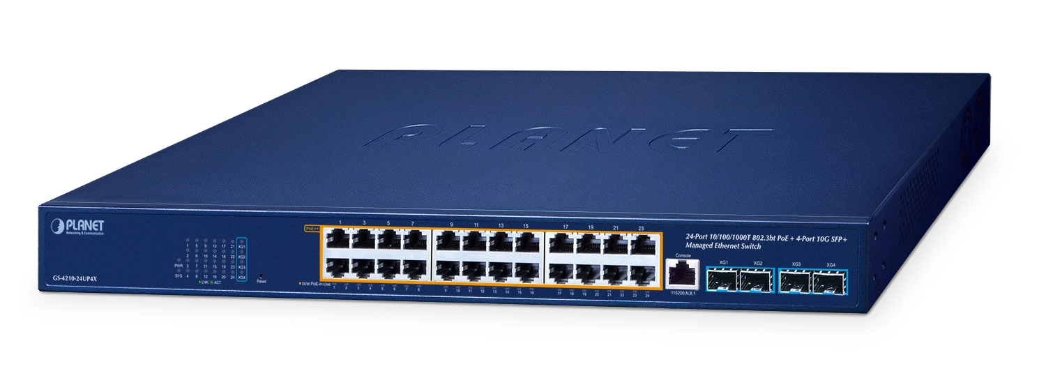 PLANET GS-4210-24UP4X network switch Managed L2/L4