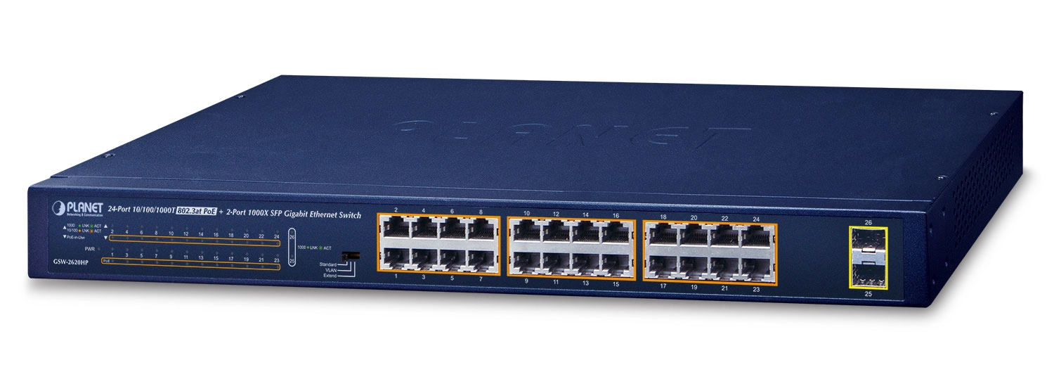PLANET GSW-2620HP network switch Unmanaged 10G