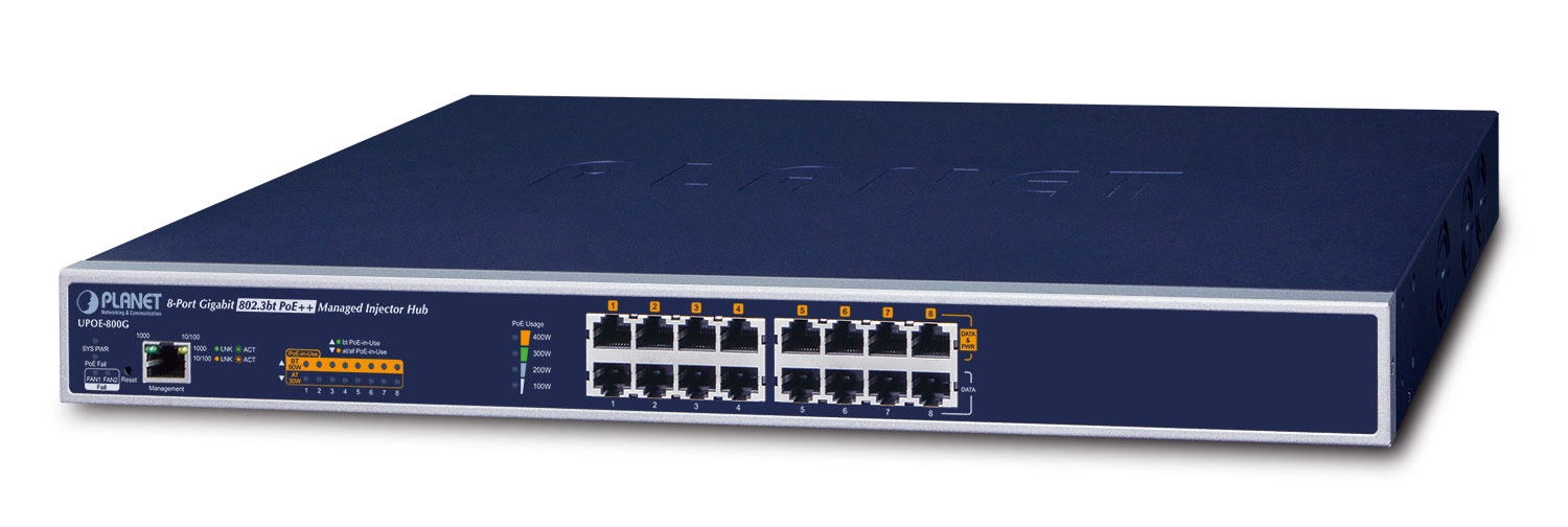 PLANET UPOE-800G network switch Managed Gigabit
