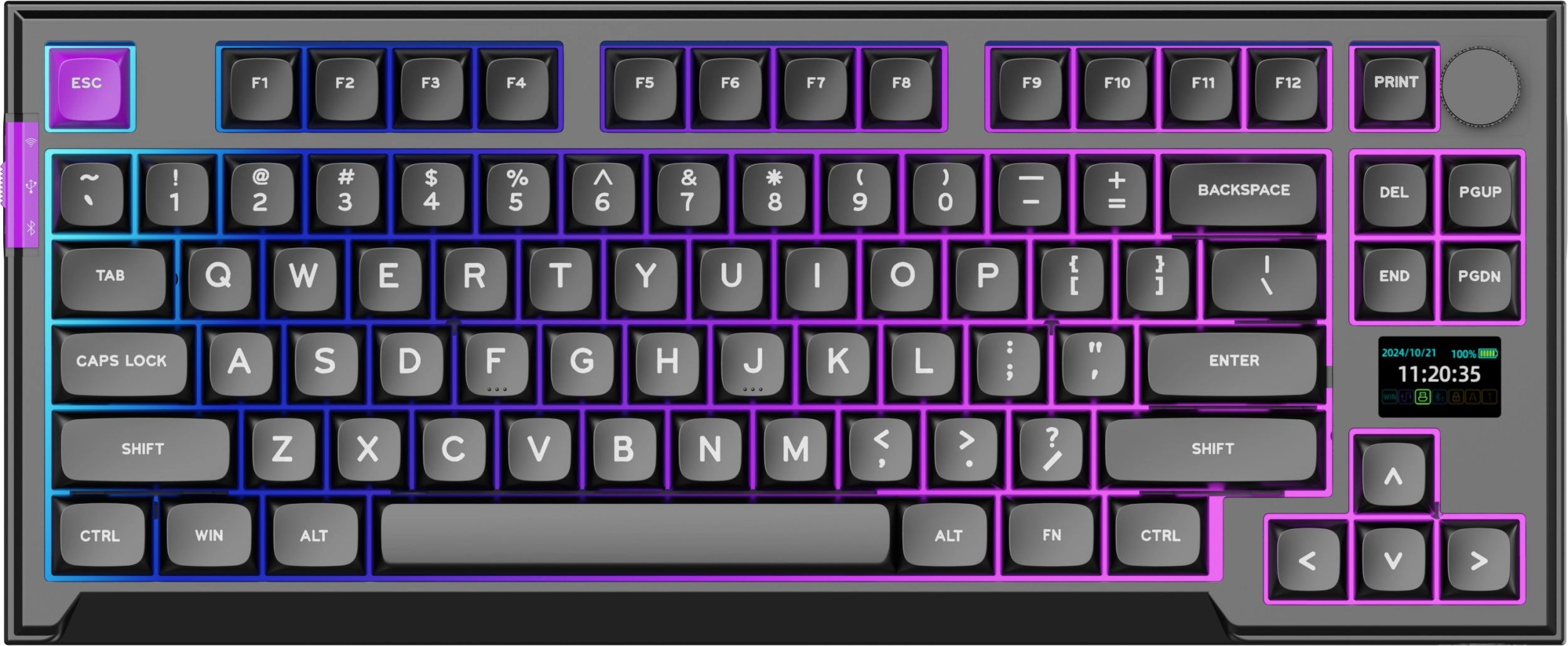 Klawiatura PREYON Silent claw TKL yellow