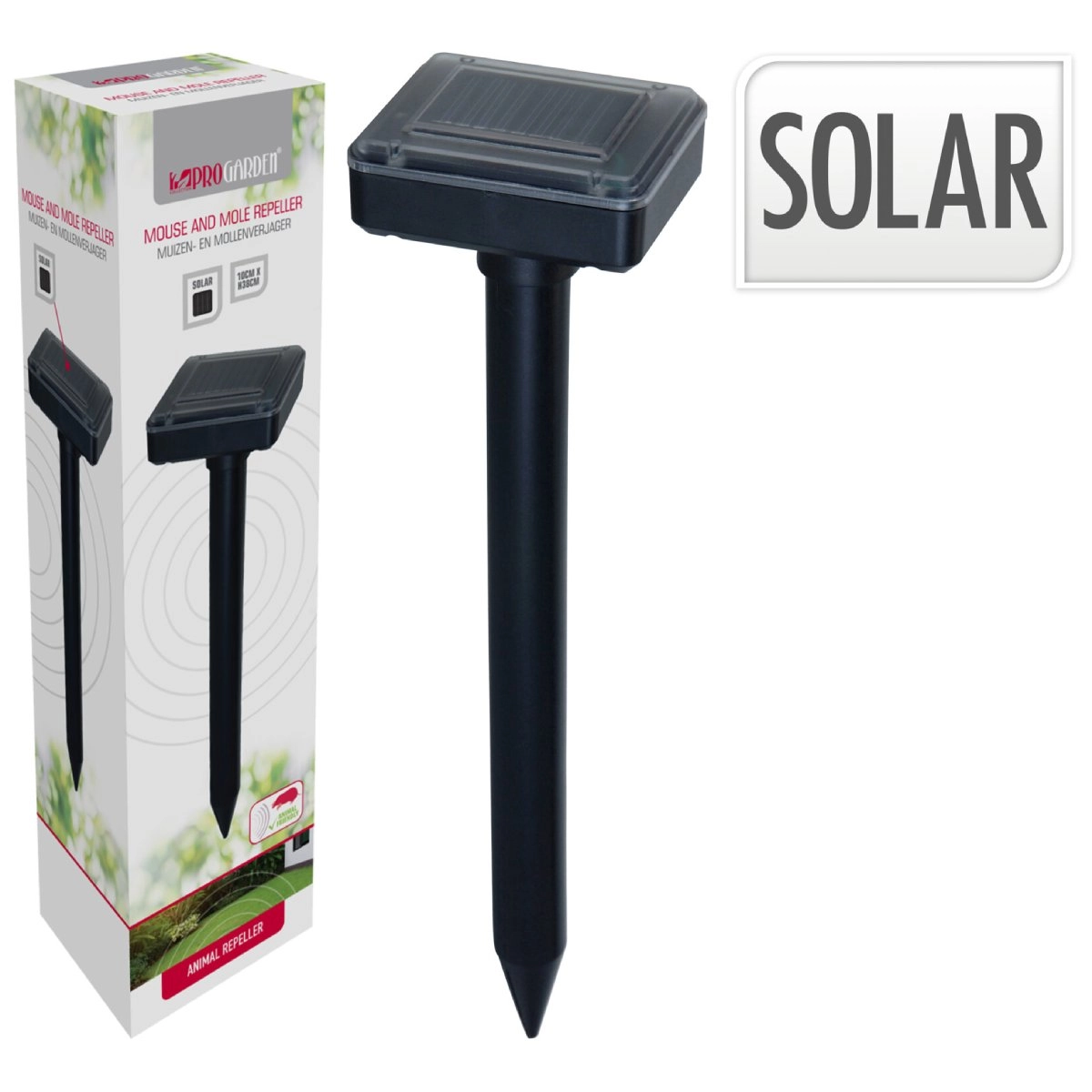 Repellent with solar battery  against moles