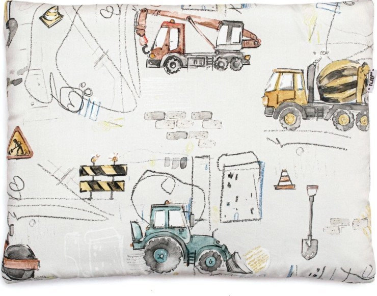 PULP-COTTON PILLOW  FLAT 58X40CM CONSTRUCTION SITE