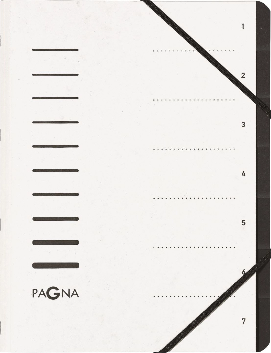PAGNA filing folder 7 compartments 1-7