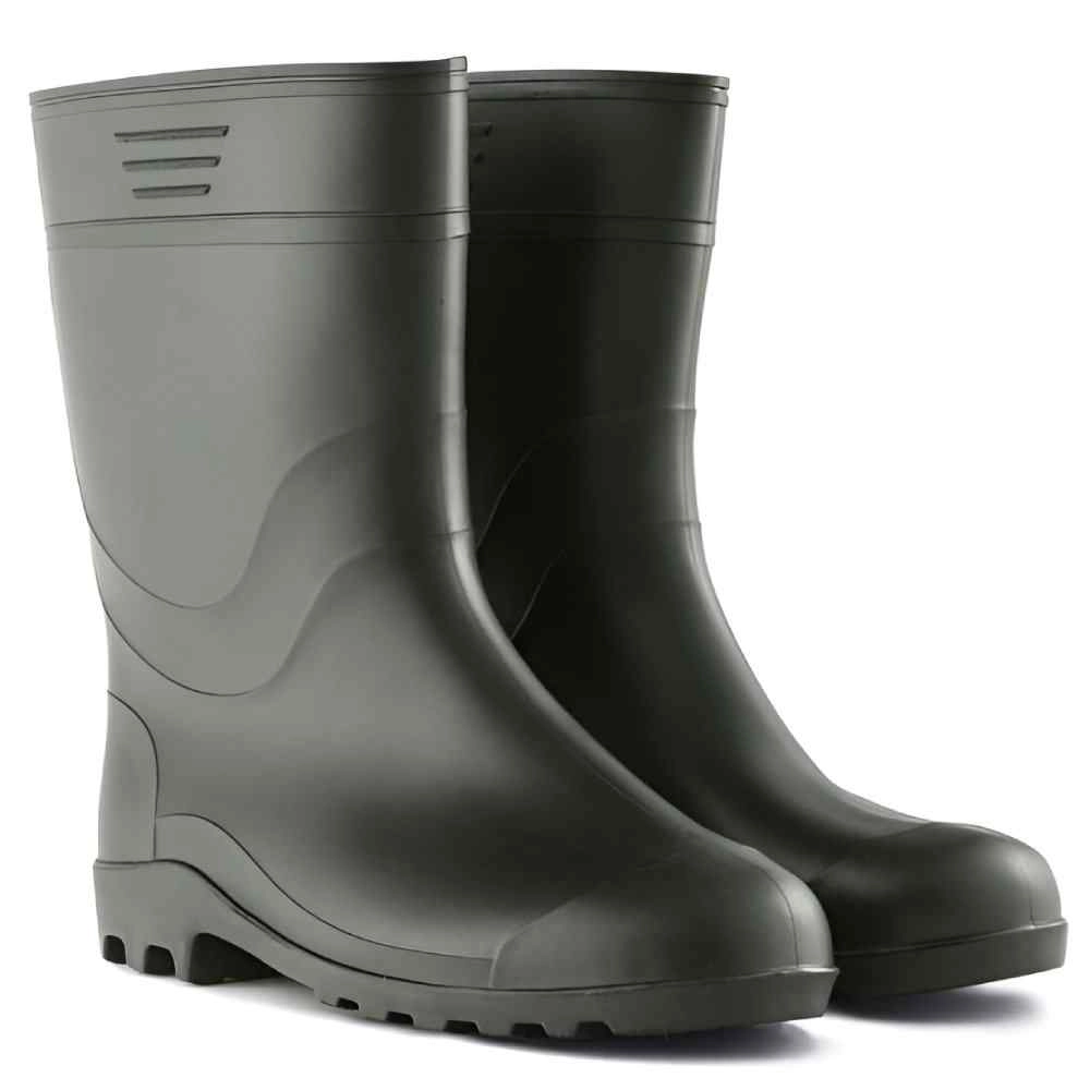 Mens rubber boots 300P mid-length green