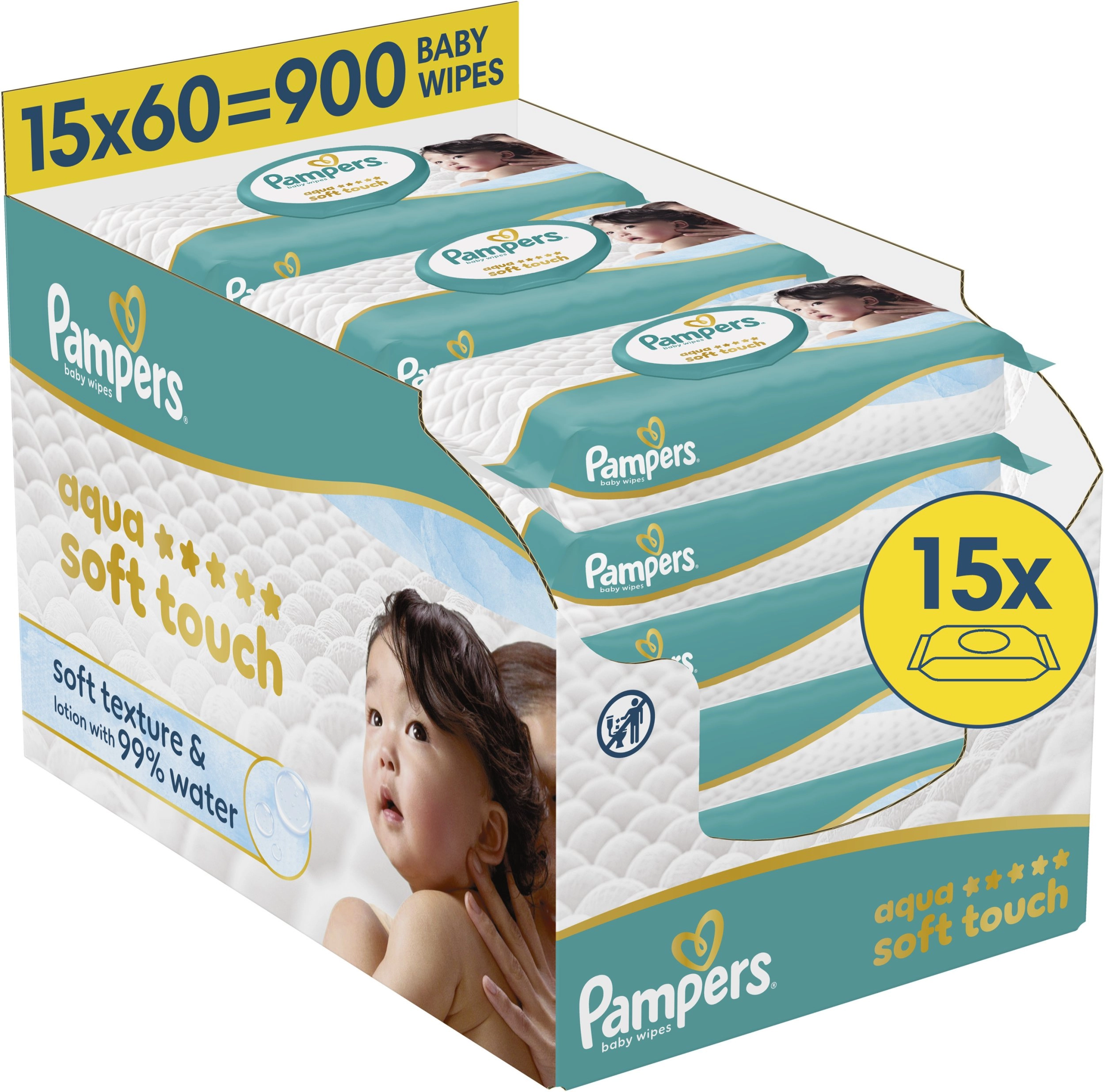 Pampers Aqua Soft Touch Baby Wipes