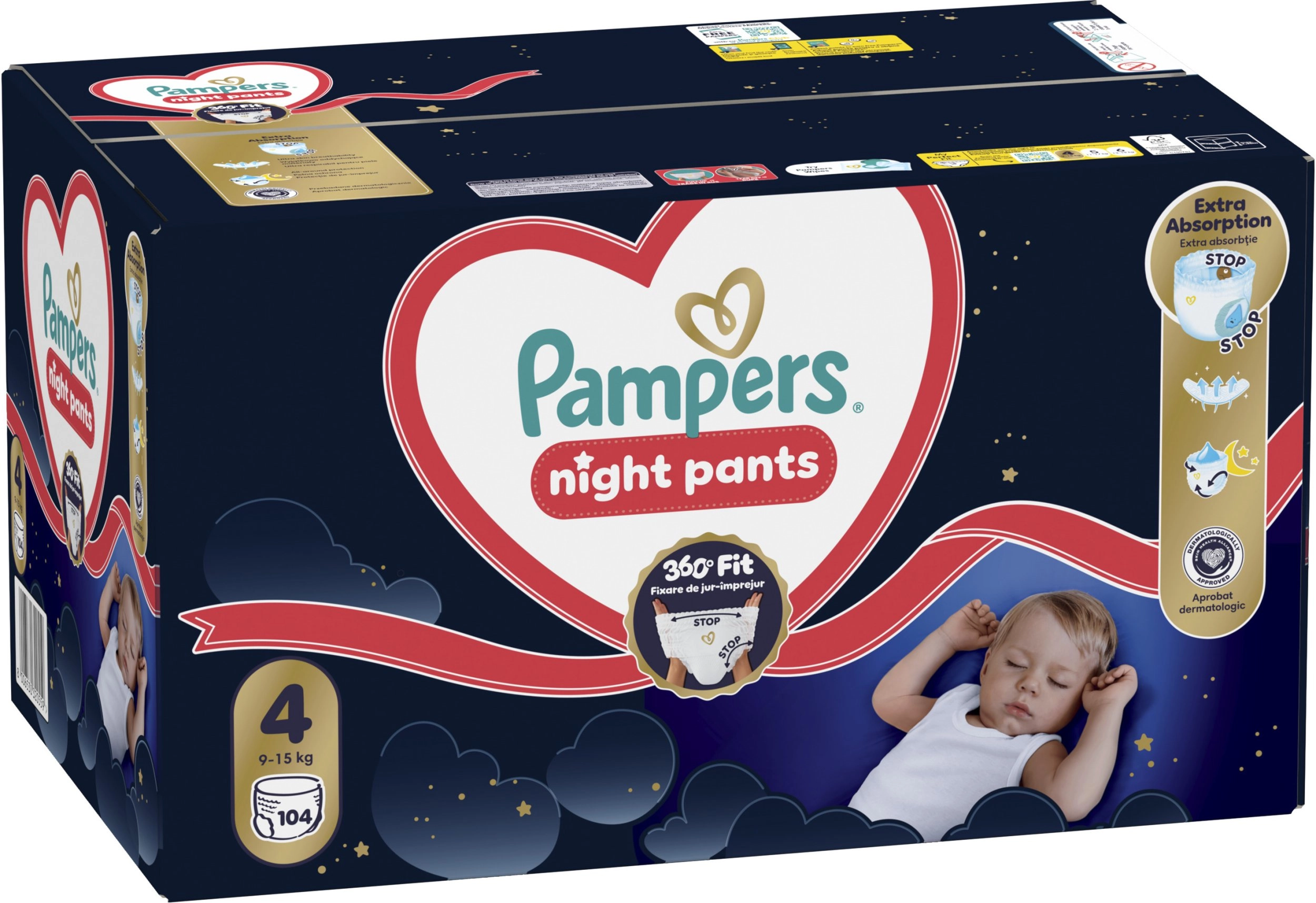 Pampers Night Pants Autiņbiksītes 4. Izmērs