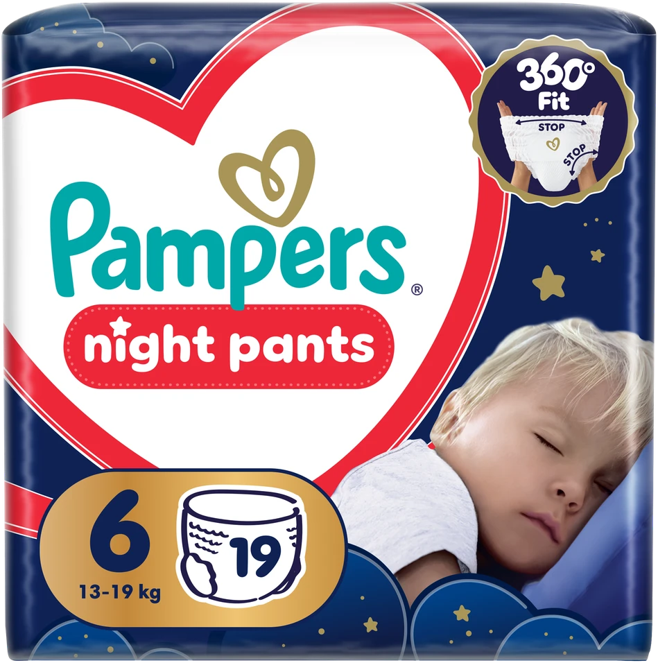 Pampers Night Biksītes  6. Izmērs  19