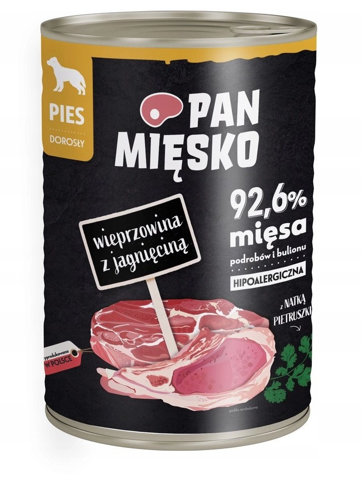 Karma mokra dla psa Wieprzowina z