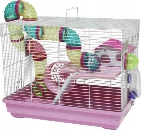 Rodent cage 47x30x37 cm white/blue PP-50619