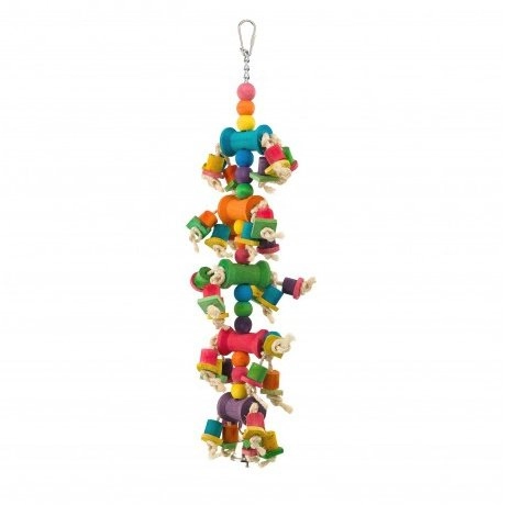 Toy  for birds  hanging  wood and