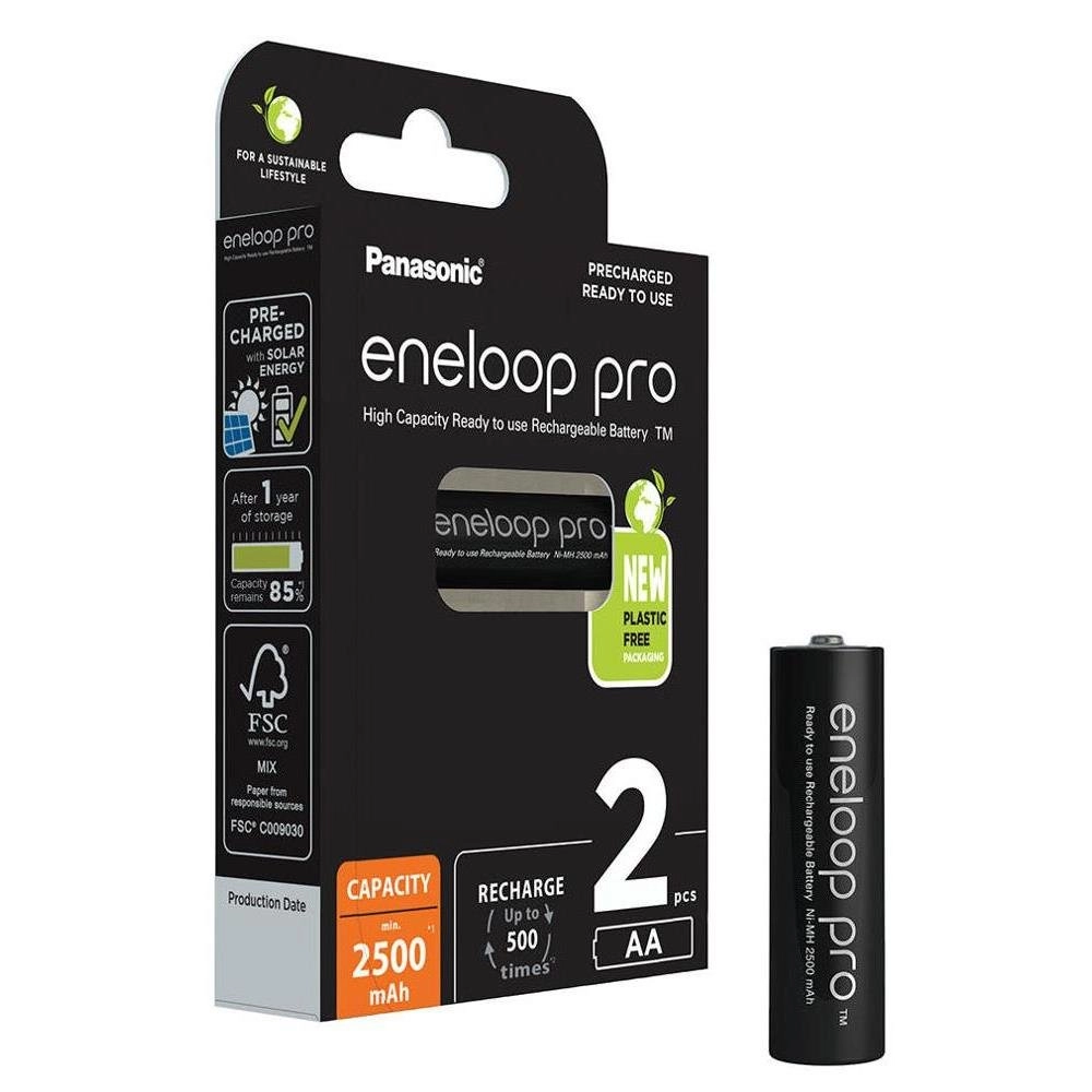 Įkraunamos baterijos Panasonic ENELOOP Pro BK-3HCDE/2BE