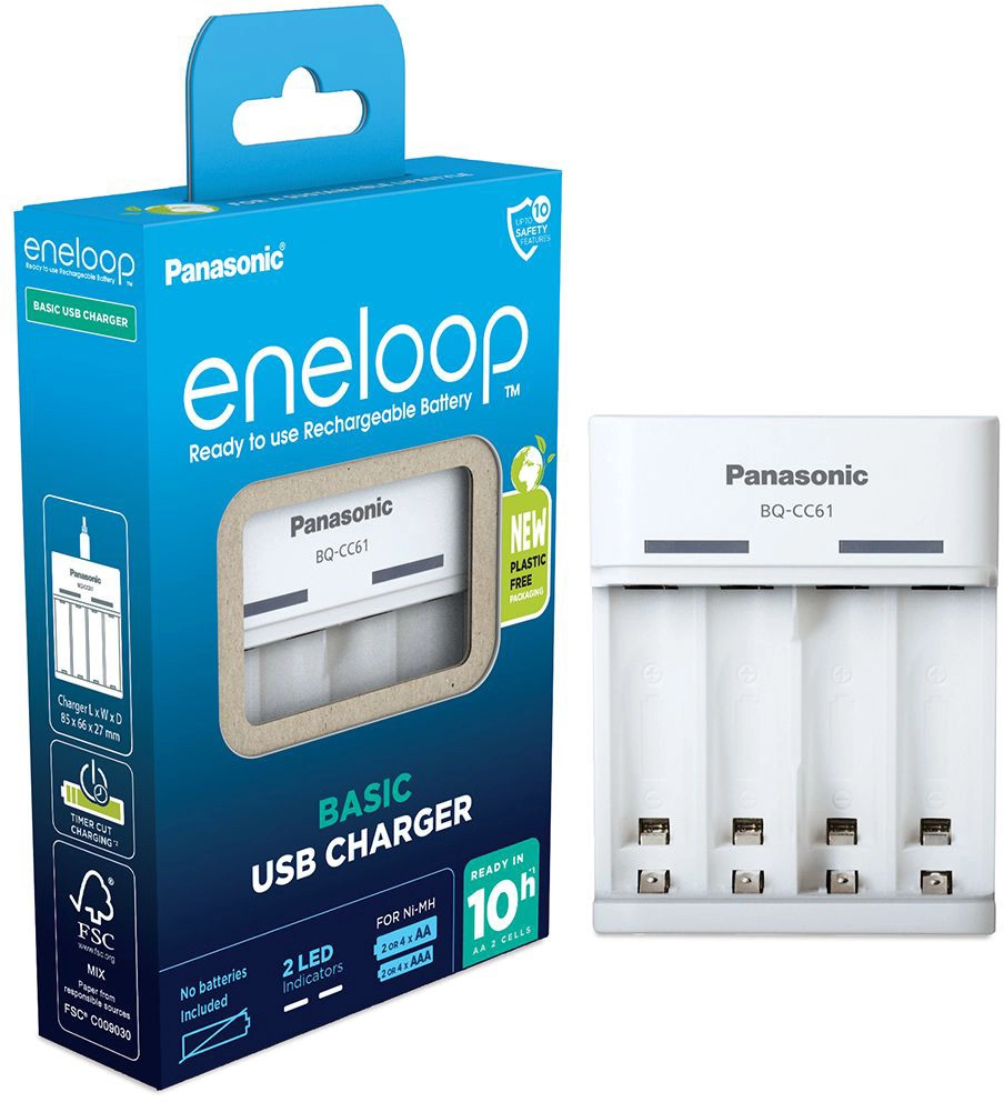 Panasonic  Battery Charger  ENELOOP BQ-CC61USB  AA/AAA