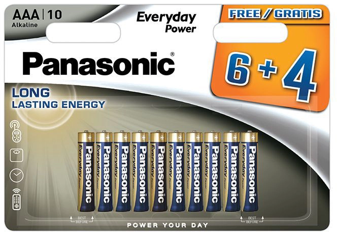 Panasonic Everyday Power baterija LR03EPS/10BW (6+4)