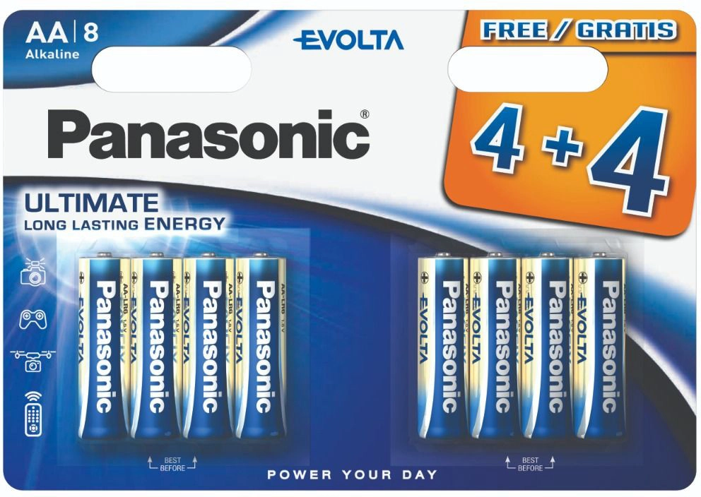 Panasonic Evolta baterija LR6EGE/8B (4+4) LR6EGE/8BW