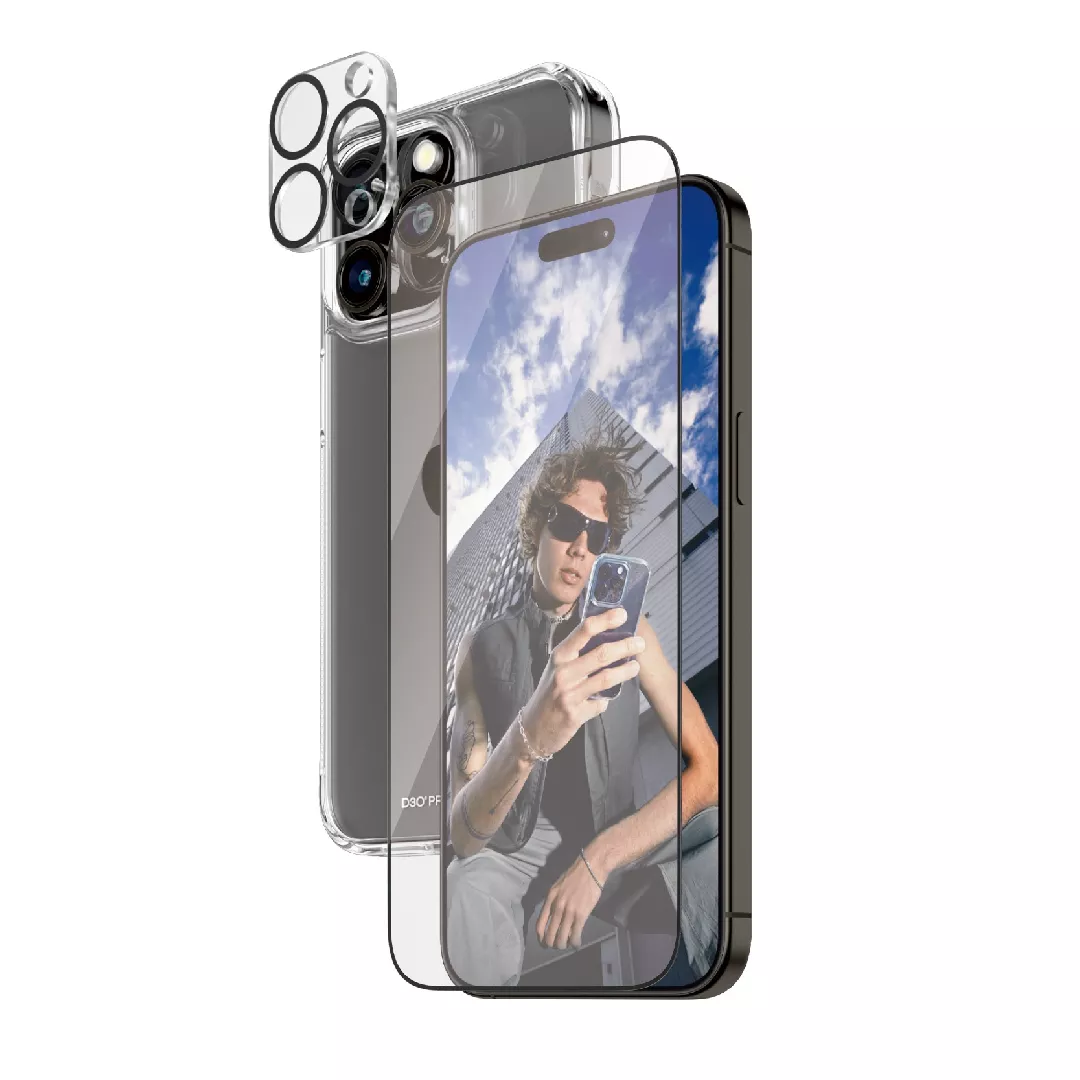 PanzerGlass ® 3-in-1 Pack iPhone 15