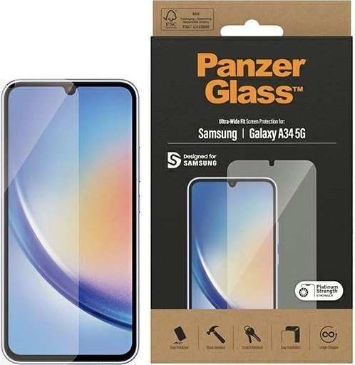 PanzerGlass Ultra-Wide Fit tempered glass for