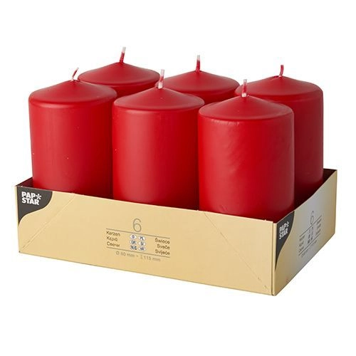 Papstar 17997 wax candle Round Red