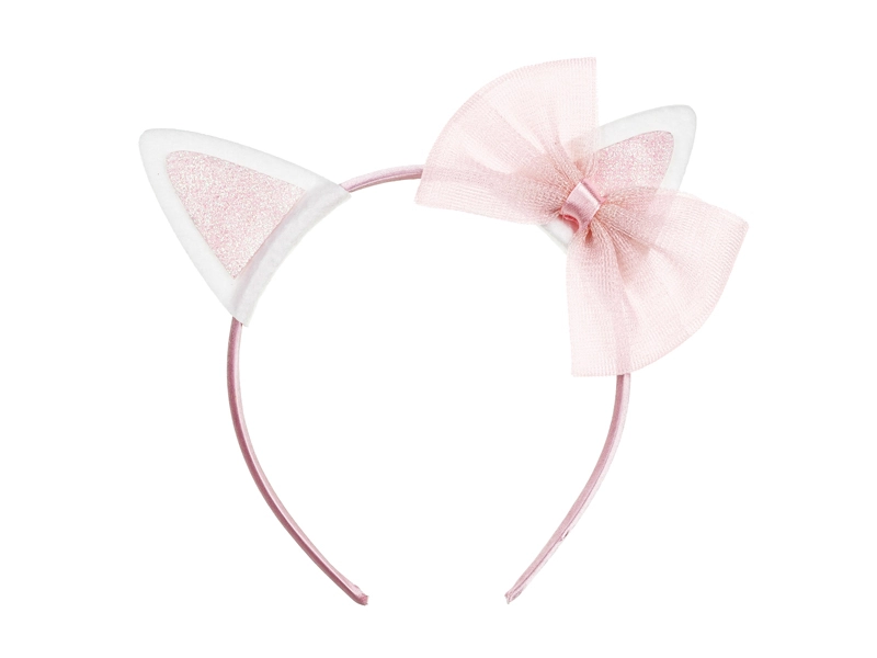 PartyDeco Kitty Headband with Bow  pink