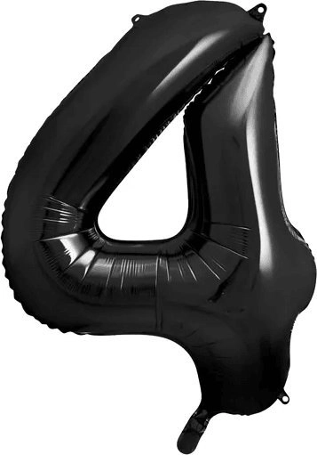 Party Deco FOIL BALLOON NUMBER 4