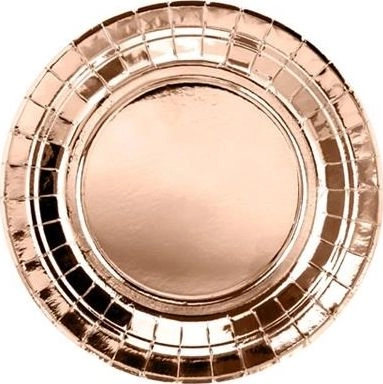Party Deco Paper plates pink gold